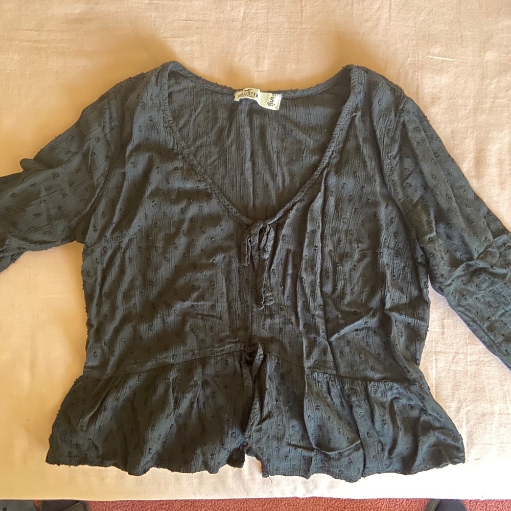 Hollister Black Blouse Top